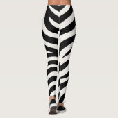Zebra Stripes Moderne Printmedien Leggings (Rückseite)