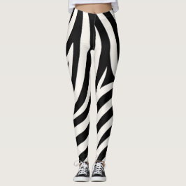Zebra Stripes Moderne Printmedien Leggings