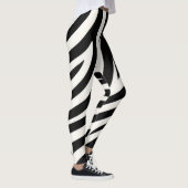 Zebra Stripes Moderne Printmedien Leggings (Rechts)
