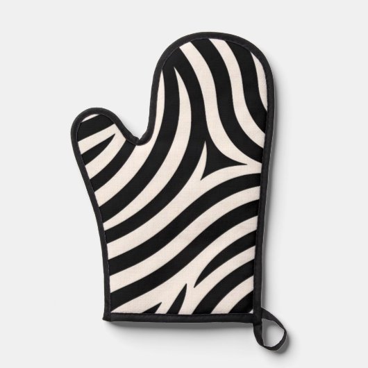 Zebra Stripes Moderne Printmedien Ofenhandschuh (Vorderseite)