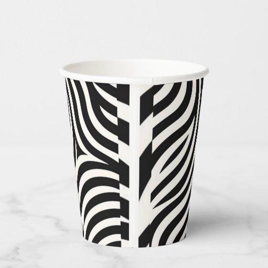 Zebra Stripes Moderne Printmedien Pappbecher (Rechts)