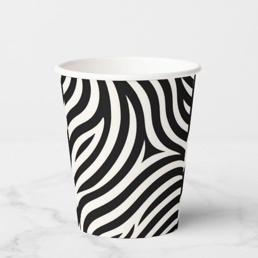 Zebra Stripes Moderne Printmedien Pappbecher (Vorderseite)