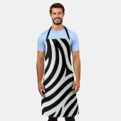 Zebra Stripes Moderne Printmedien Schürze (Getragen)
