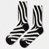 Zebra Stripes Moderne Printmedien Socken (Linkes Detail)