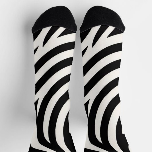 Zebra Stripes Moderne Printmedien Socken (Oben)
