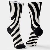 Zebra Stripes Moderne Printmedien Socken (Gewinkelt)