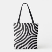 Zebra Stripes Moderne Printmedien Tasche (Rückseite)