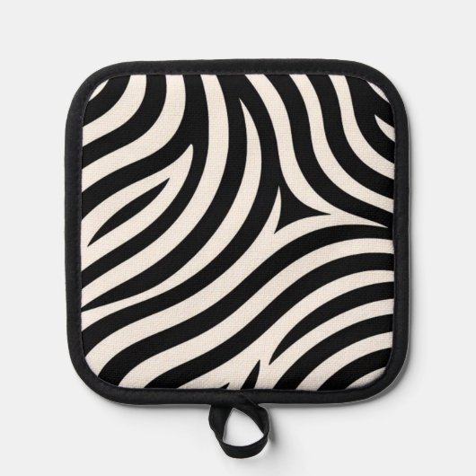 Zebra Stripes Moderne Printmedien Topflappen (Vorderseite)