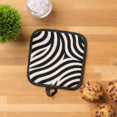 Zebra Stripes Moderne Printmedien Topflappen (Oben Unten)