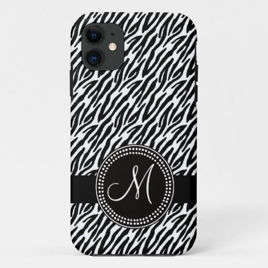 Zebra Stripes Monogramm iPhone 5 Case-Mate Hülle (Rückseite)