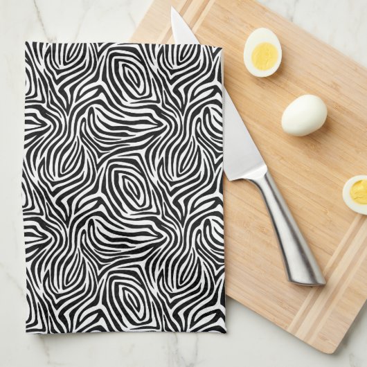 Zebra Stripes Muster Geschirrtuch (Viertel Falte)