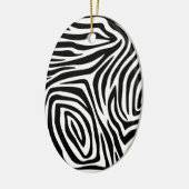 Zebra Stripes Muster Keramik Ornament (Links)