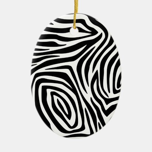 Zebra Stripes Muster Keramik Ornament (Vorne)