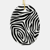 Zebra Stripes Muster Keramik Ornament (Hinten)