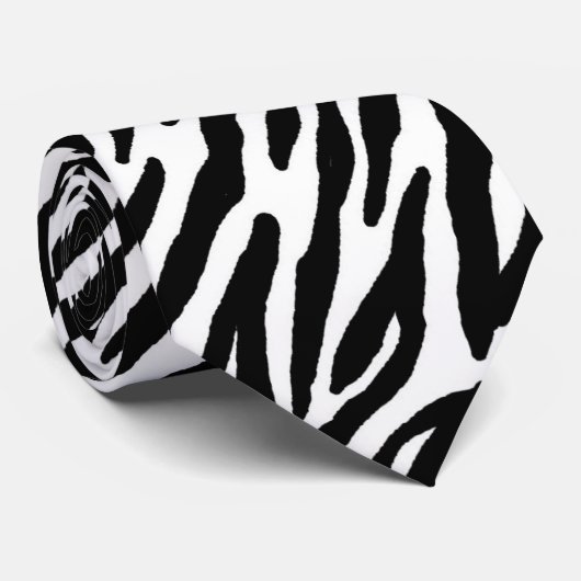 Zebra Stripes Muster Krawatte (Gerollt)