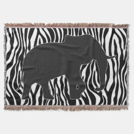 Zebra Stripes Muster mit Elephant + Ihre Ideen Decke