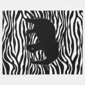 Zebra Stripes Muster mit Elephant + Ihre Ideen Fleecedecke (Vorderseite (Horizontal))