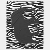Zebra Stripes Muster mit Elephant + Ihre Ideen Fleecedecke (Vorderseite)