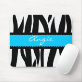 Zebra Stripes Muster Personalisierter Name Mousepa Mousepad (Mit Mouse)
