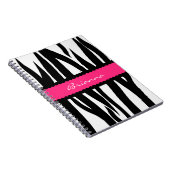 Zebra Stripes Muster-personalisiertes Notizblock (Rechte Seite)