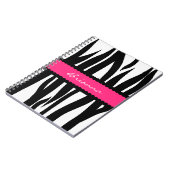 Zebra Stripes Muster-personalisiertes Notizblock (Linke Seite)