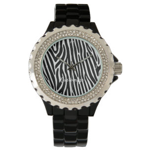 Zebra Stripes Muster Thunder_Cove Armbanduhr