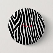 Zebra Stripes Muster Thunder_Cove Button (Vorderseite)