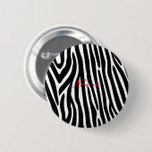 Zebra Stripes Muster Thunder_Cove Button (Vorne & Hinten)
