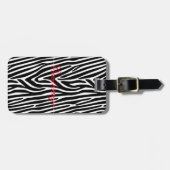 Zebra Stripes Muster Thunder_Cove Gepäckanhänger (Vorderseite horizontal)
