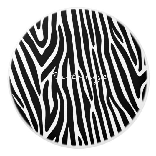 Zebra Stripes Muster Thunder_Cove Keramikknauf (Vorderseite)