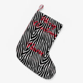 Zebra Stripes Muster Thunder_Cove Kleiner Weihnachtsstrumpf (Vorderansicht (hängend))