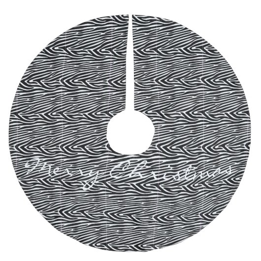 Zebra Stripes Muster Thunder_Cove Polyester Weihnachtsbaumdecke (Vorderseite)