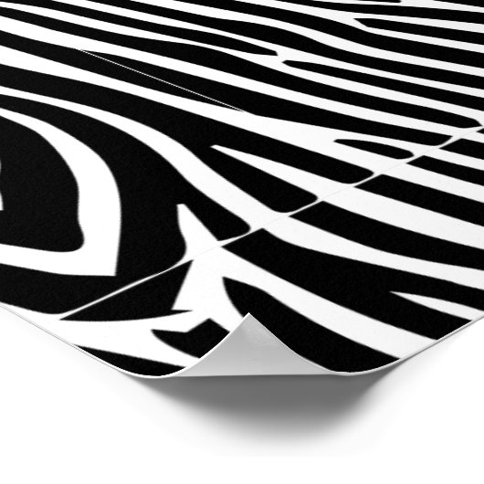 Zebra Stripes Muster Thunder_Cove Poster (Ecke)