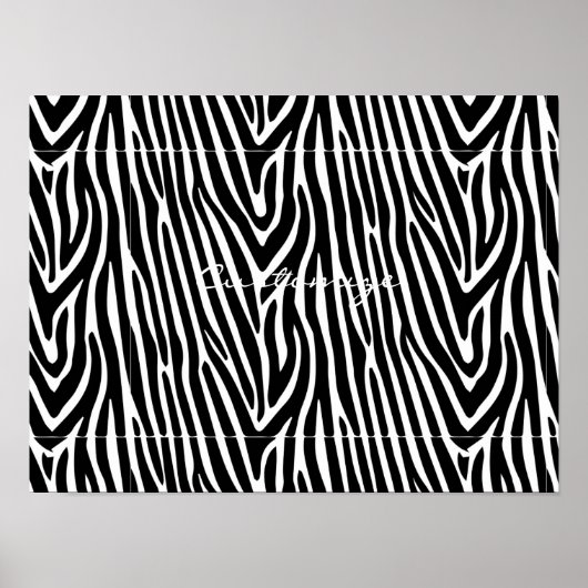 Zebra Stripes Muster Thunder_Cove Poster (Vorne)