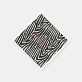 Zebra Stripes Muster Thunder_Cove Serviette (Ecke)