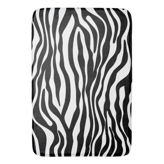 Zebra stripes Musterschwarzes u. -WEISS + Ihre Badematte (Vorderseite Vertikal)
