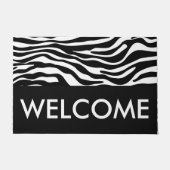 Zebra stripes Musterschwarzes u. -WEISS + Ihre Fußmatte (Vorderseite)