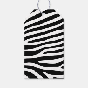Zebra stripes Musterschwarzes u. -WEISS + Ihre Geschenkanhänger