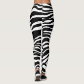 Zebra stripes Musterschwarzes u. -WEISS + Ihre Leggings (Rückseite)