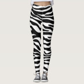 Zebra stripes Musterschwarzes u. -WEISS + Ihre Leggings (Vorderseite)