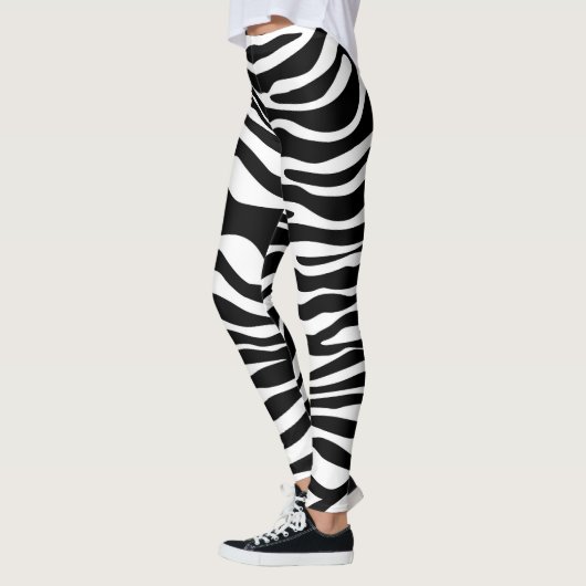 Zebra stripes Musterschwarzes u. -WEISS + Ihre Leggings (Links)