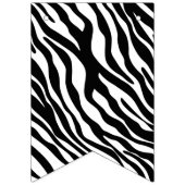 Zebra stripes Musterschwarzes u. -WEISS + Ihre Wimpelkette (Zweite Fahne)