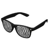 Zebra Stripes Party Shades Sonnenbrille (Schrägansicht)