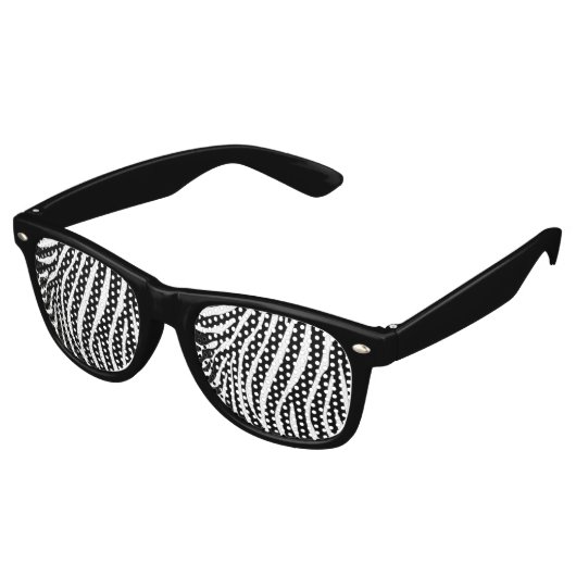 Zebra Stripes Party Shades Sonnenbrille (Schrägansicht)