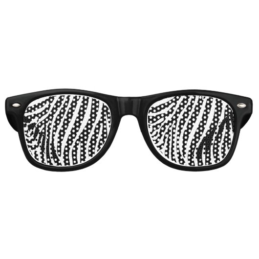 Zebra Stripes Party Shades Sonnenbrille (Vorderseite)