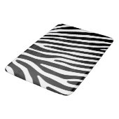 Zebra stripes pattern black & white + your ideas badematte (Schrägansicht)