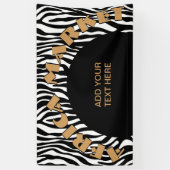 Zebra stripes pattern black & white + your ideas banner (Vertikal)