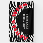 Zebra stripes pattern black & white + your ideas banner (Vertikal)