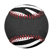 Zebra stripes pattern black & white + your ideas baseball (Rückseite)