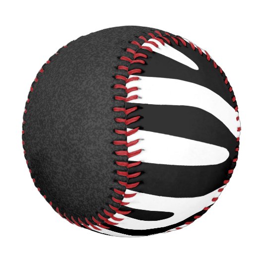 Zebra stripes pattern black & white + your ideas baseball (Schrägansicht)